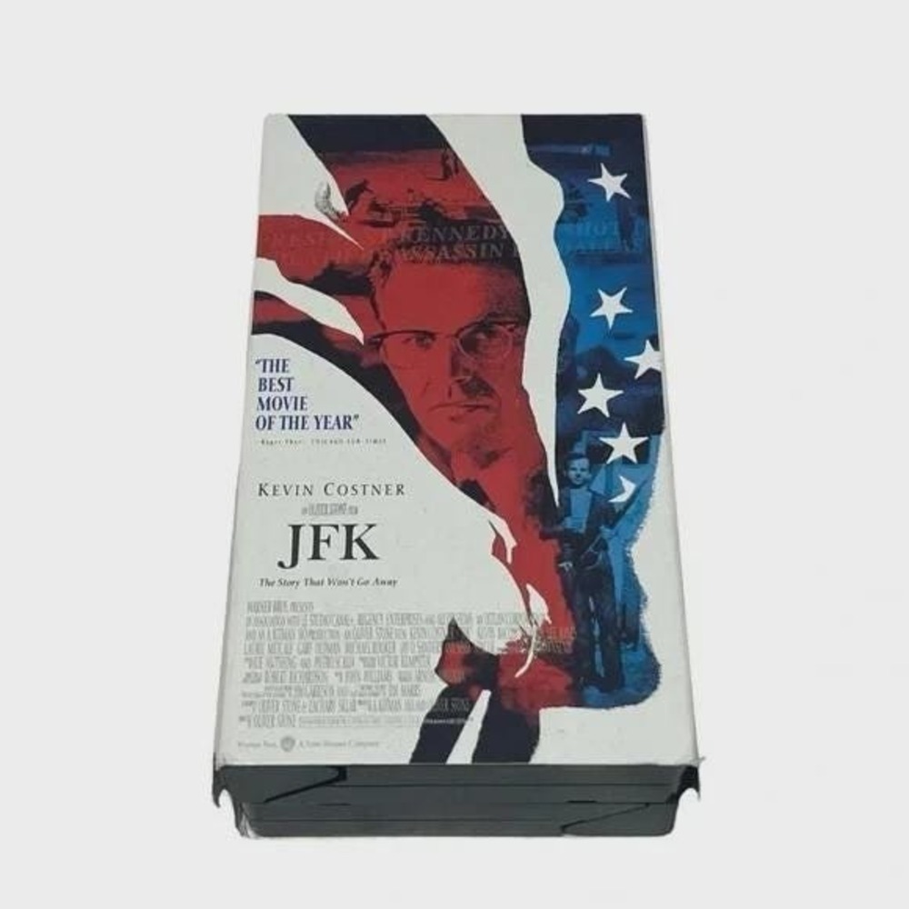 JFK by Oliver Stone VHS Double Cassette Movie Set Kevin Costner